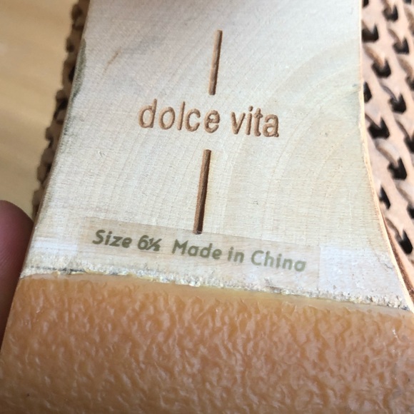 Dolce Vita Brooks Mules Leather 4.5” Heels Ivory 6.5 - Picture 7 of 8